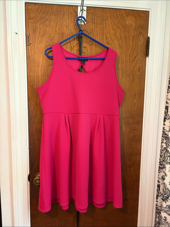 Lane Bryant Dresses & Skirts - Vintage Lane Bryant Hot Pink Sleeveless Fit-and-Flare Dress